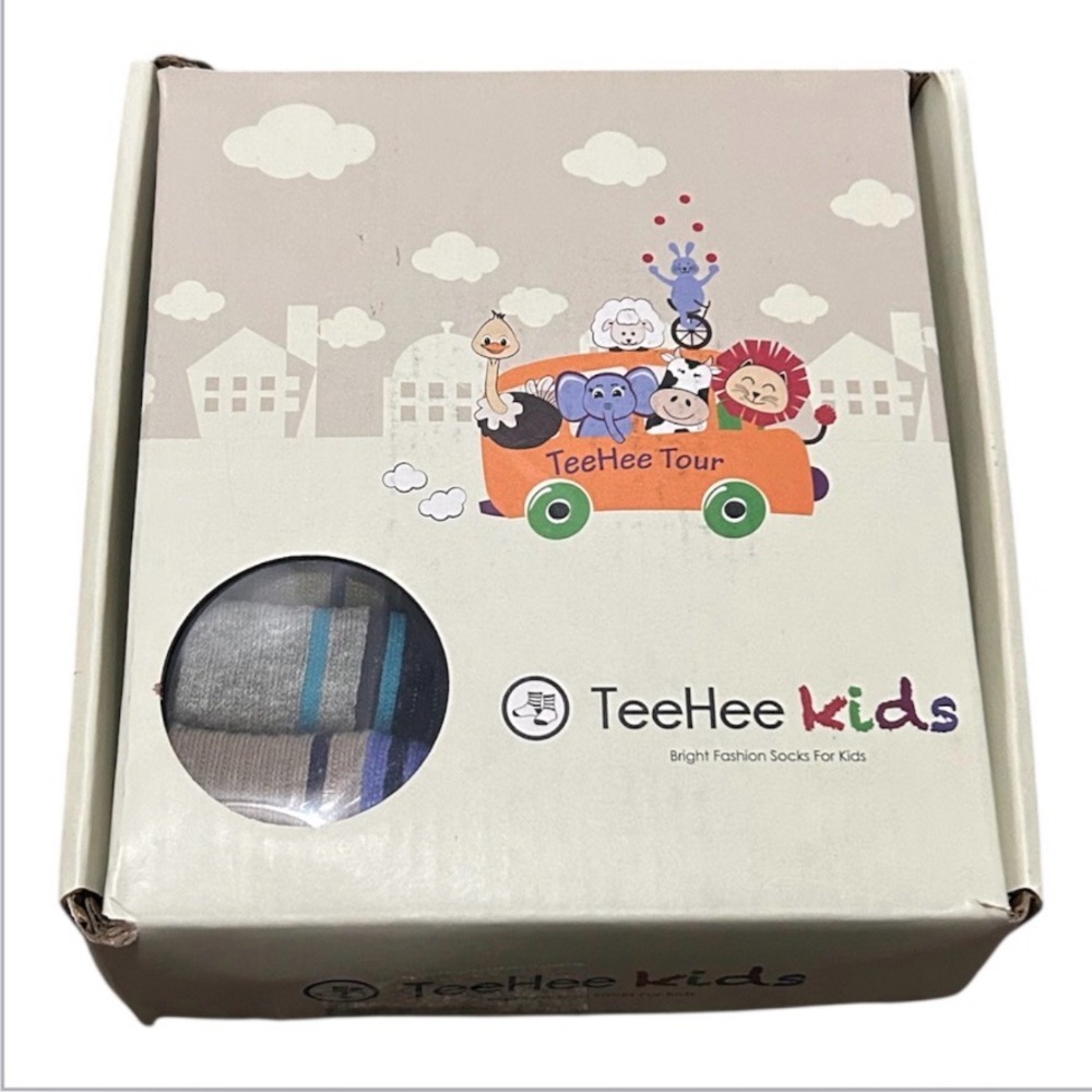 Teehee Kids Boys 12 Pair Pack Socks Size 9-10 Years Gift Box